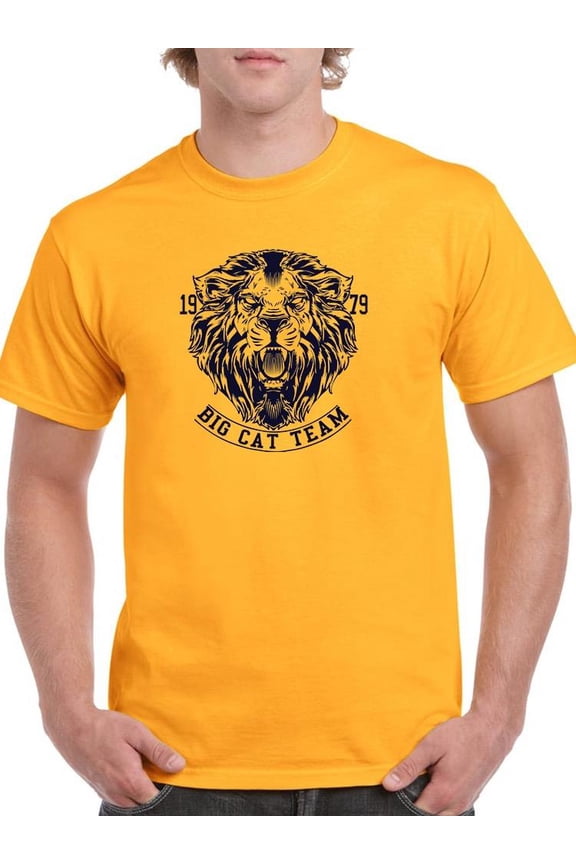 Roaring Lion Big Cat Team T-Shirt Men -Image by Shutterstock, Male Large