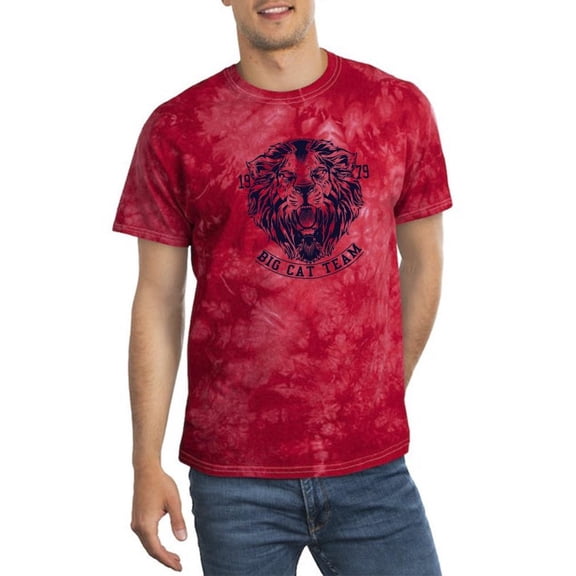 Roaring Lion Big Cat Team Tie Dye Crystal Men - Men , Red, Large