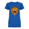 thumbnail image 1 of Roaring Lion Design Shaped T-Shirt Women -Image by Shutterstock, Female x-Large, 1 of 2