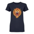 thumbnail image 1 of Roaring Lion Design Shaped T-Shirt Women -Image by Shutterstock, Female x-Large, 1 of 2
