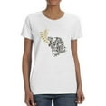 thumbnail image 1 of Roaring Lion Printing Shaped T-Shirt Women -Image by Shutterstock, Female Small, 1 of 4