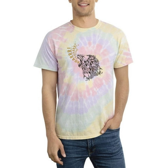 Roaring Lion Printing Tie Dye Spiral Men -Image by Shutterstock, Male XX-Large