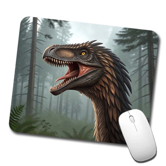 Roaring Raptor Dinosaur Mouse Pad Low Profile Gaming Mat