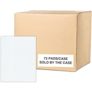 Roaring Spring 5x5 Graph Ruled Gummed Pad with Chipboard Back, 1 Case (72 Total), 8.5" x 11" 50 Sheets, White Paper