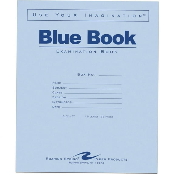 Roaring Spring Blue Book 8.5"X7" WM 16 SHT/32 Page