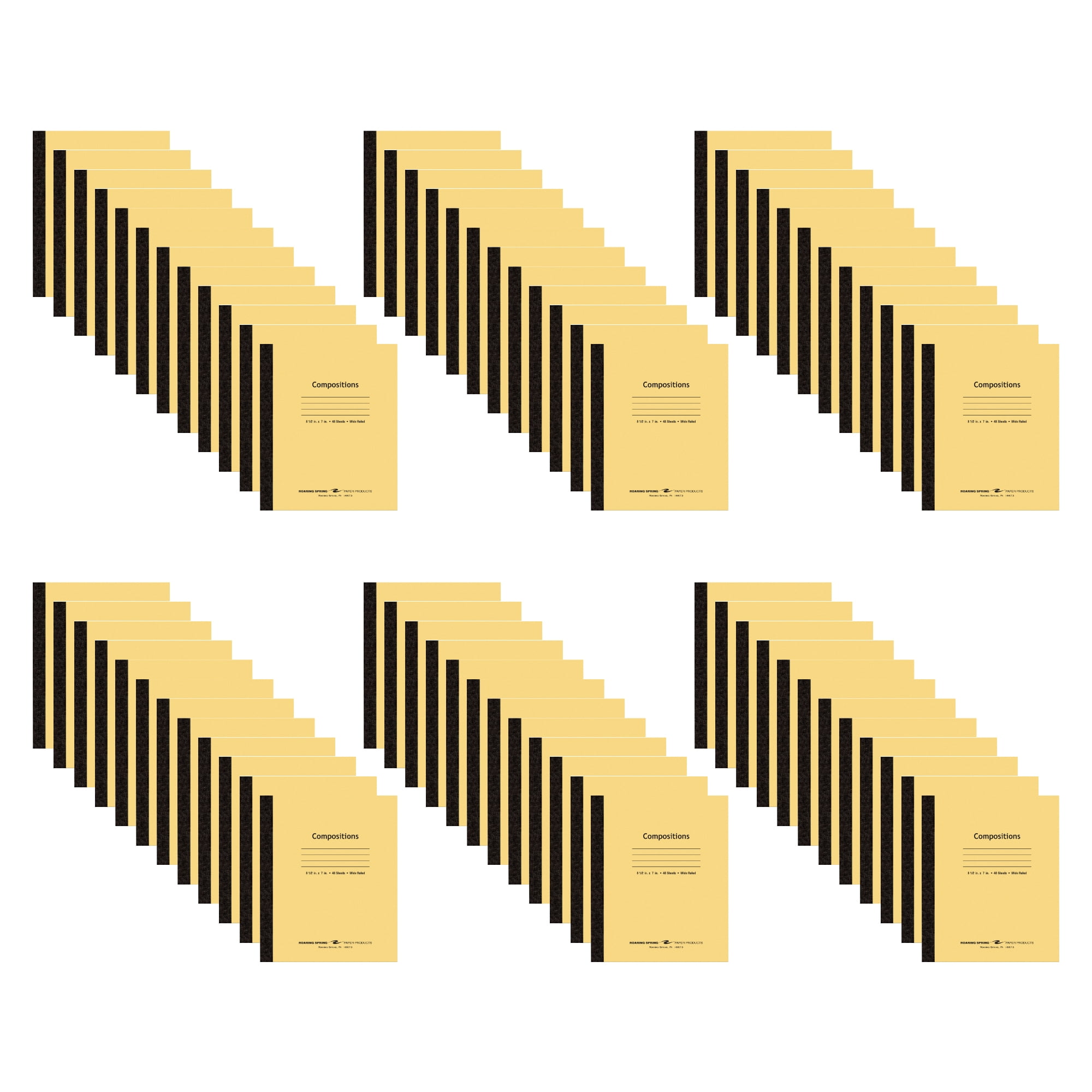Flexible Cover Composition Notebook, Wide/Legal Rule, Manila Cover, (48) 8.5 x 7 Sheets, 72/CT, Ships in 4-6 Business Days Flexible Cover Composition Notebook, Wide/Legal Rule, Manila Cover, (48) 8.5 x 7 Sheets, 72/CT, Ships in 4-6 Business Days