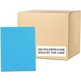 thumbnail image 1 of Roaring Spring Letter Fastener Folder - 8 1/2" X 11" - 50 Sheet Capacity - 3 X Prong Fastener(s) - 2 Internal Pocket(s) - Stock, Leatherette, Board - Light Blue - 250 / Carton, 1 of 5