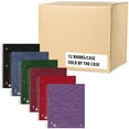 thumbnail image 1 of Roaring Spring Premium College Ruled Five Subject Spiral Notebook, 5 Double Pockets, 1 Case (12 Total), 11" x 9" 200 Sheets, Assorted Colors, 1 of 10