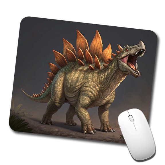 Roaring Stegosaurus Dinosaur Protective Mouse Pad Low Profile Gaming Mat