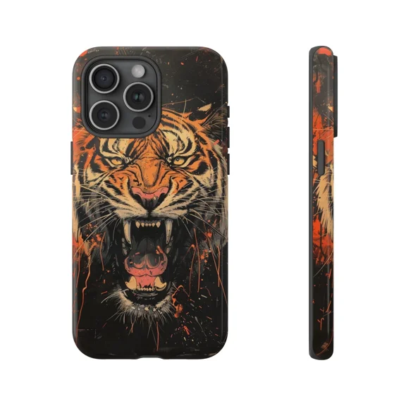 Roaring Tiger Fierce Wildlife Predator Animal Case for iPhone 17 to 11 Pro Max