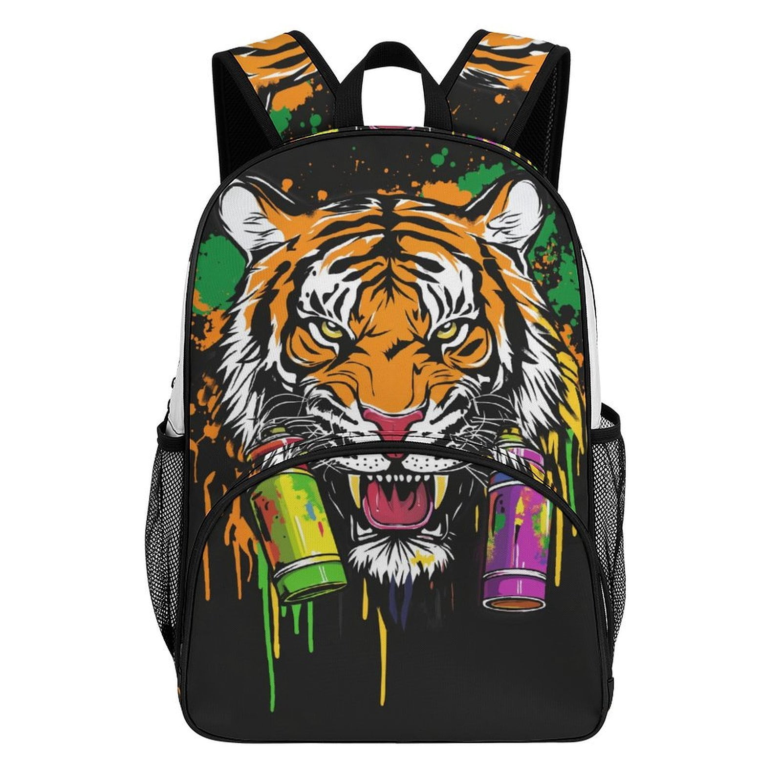Roaring Tiger Graffiti Paint Art Backpacks for Backpack for Bookbag