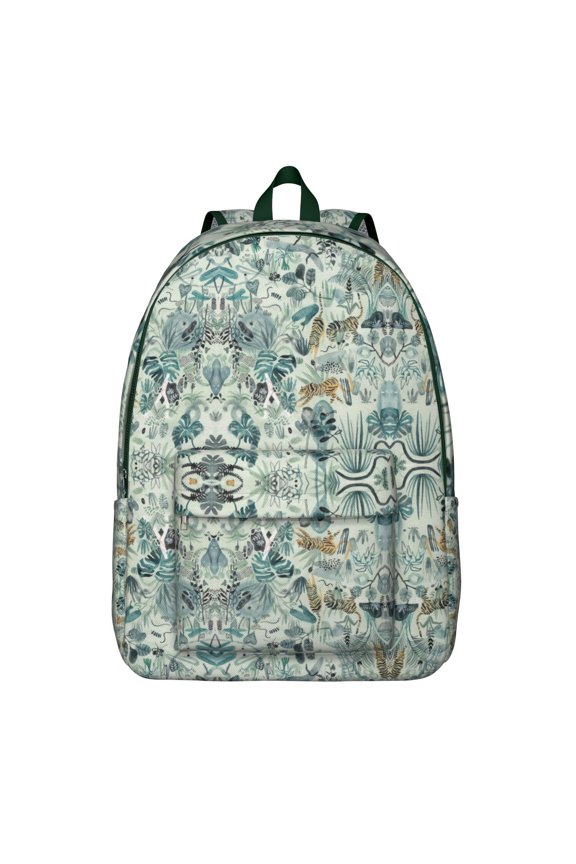 Roaring Tiger Jungle Backpack – Wild Bengal Print Daypack with Tribal Art Design for Students and Outdoor Use