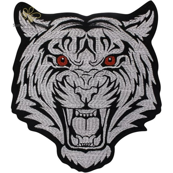 Roaring Tiger Patches Iron on Patches Embroidered Patches for Backpacks Motorcycle Tactical Jackets Decor Badges 1 piece