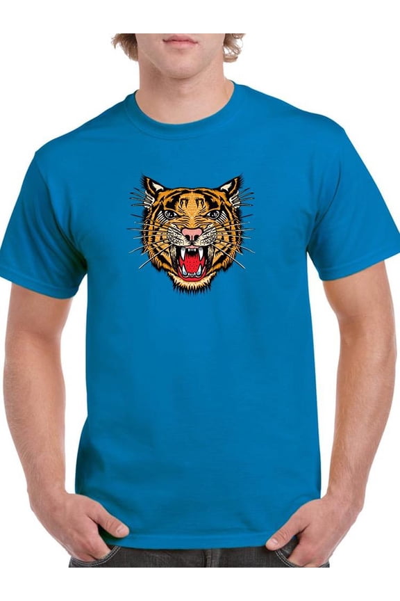 Roaring Tiger Printing T-Shirt Men -Image by Shutterstock, Male Small