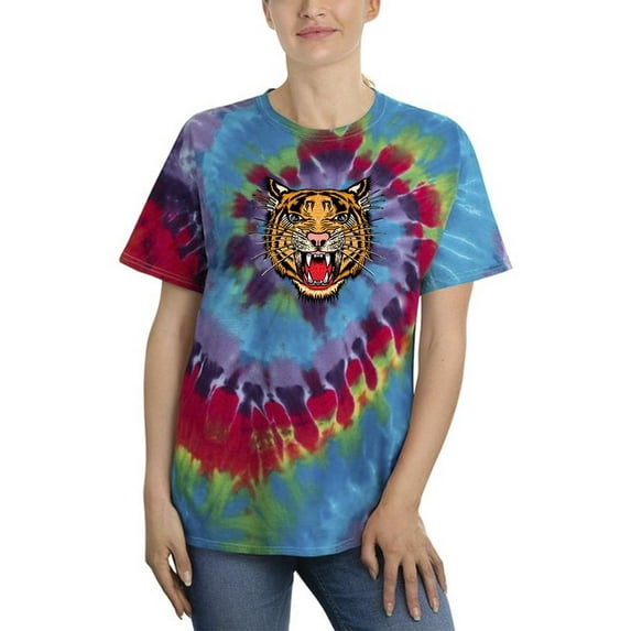 Roaring Tiger Printing Tie Dye Spiral Women -Image by Shutterstock, Female Large