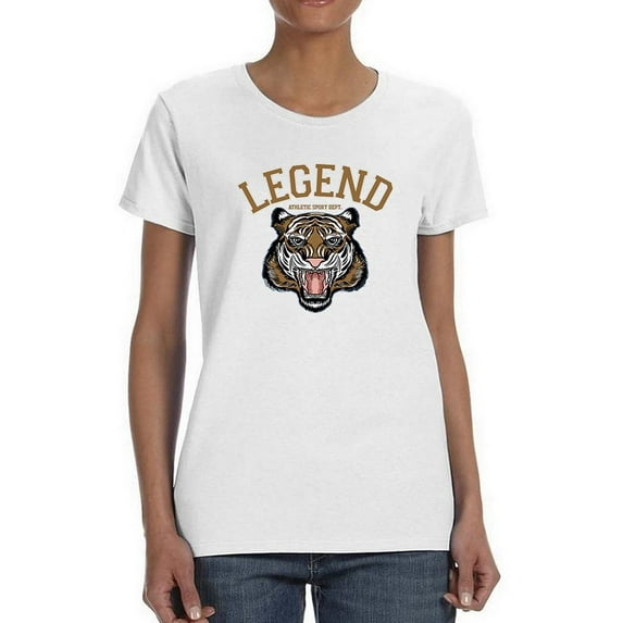 Roaring Tiger Vintage Design Shaped T-Shirt Women -Image by Shutterstock, Female Small