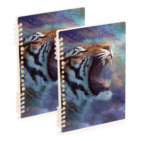 Roaring Tigers Nebula Notebook Detachable Coil Notebook Diary Plan Book A5 Size 60 Pages 1 Pack