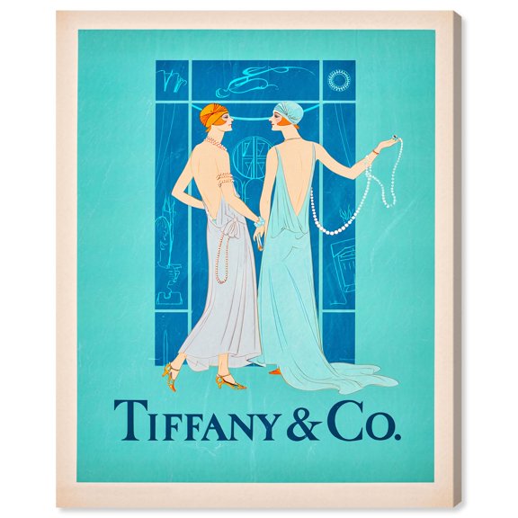 Roaring Twenties Glamour Canvas Print Retro Fashion Decor by Art Remedy, Gallery Wrapped, 16 x 20