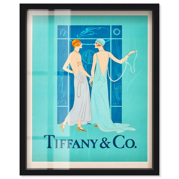 Roaring Twenties Glamour Shadowbox Print Retro Fashion Decor by Art Remedy, Black Frame, 16 x 20