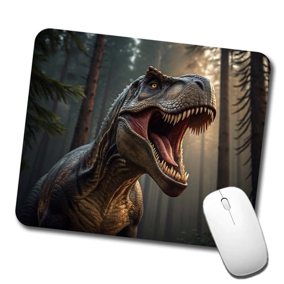 Roaring Tyrannosaurus Rex Dinosaur Mouse Pad Low Profile Gaming Mat ...