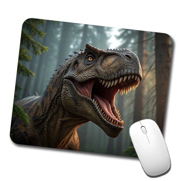 Roaring Tyrannosaurus Rex Dinosaur Scary Mouse Pad Low Profile Gaming Mat