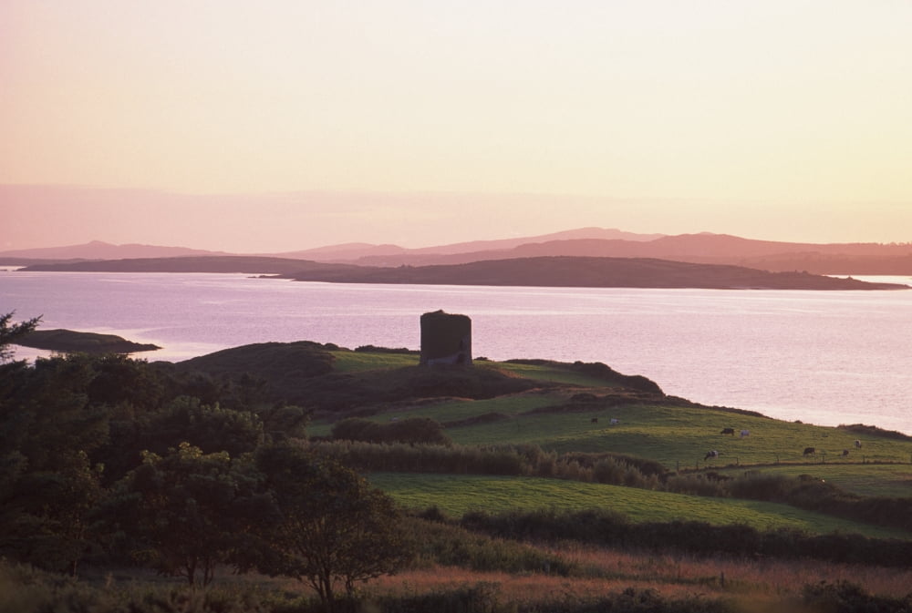Roaringwater Bay Co Cork Ireland Landscape At Sunset Canvas Art - The Irish Image Collection Design Pics (18 x 12)
