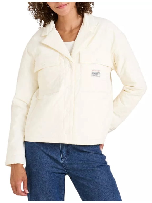 Roark Women's Passport Plush Jacket, Large, White Wolf
