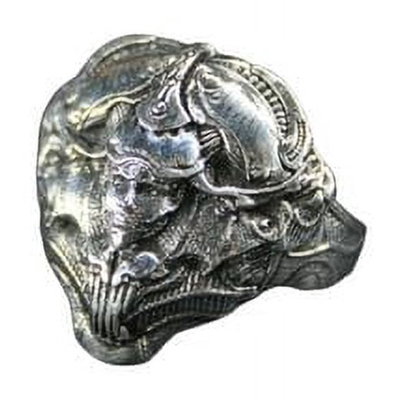Roarsilver 925 Sterling Silver Antique Face Pattern Ring | 14