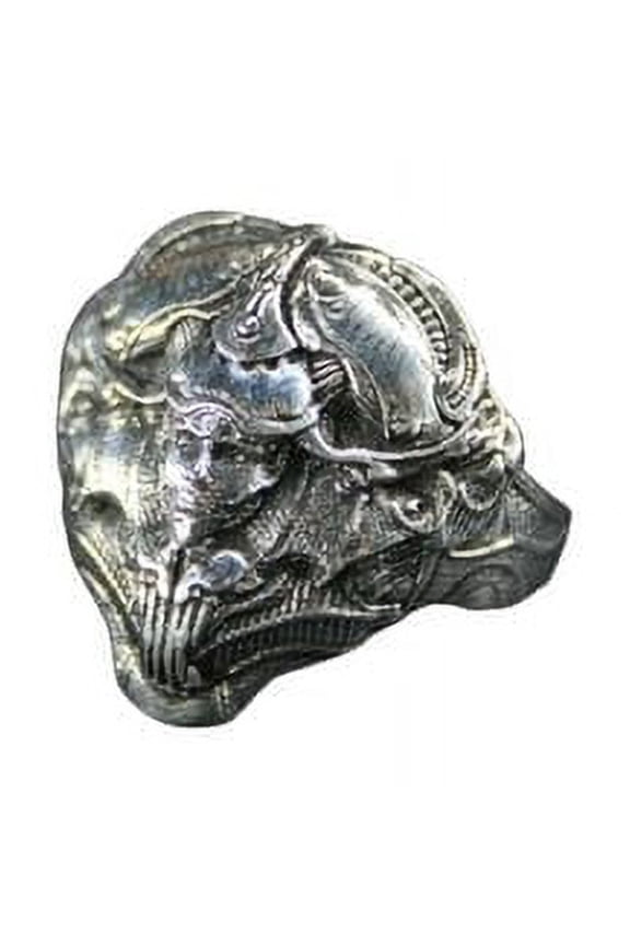 925 Sterling Silver Antique Face Pattern Ring | 15