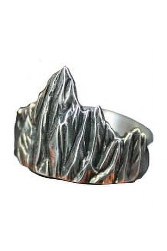 925 Sterling Silver Ring with Mountain Landscape Design | 7.5