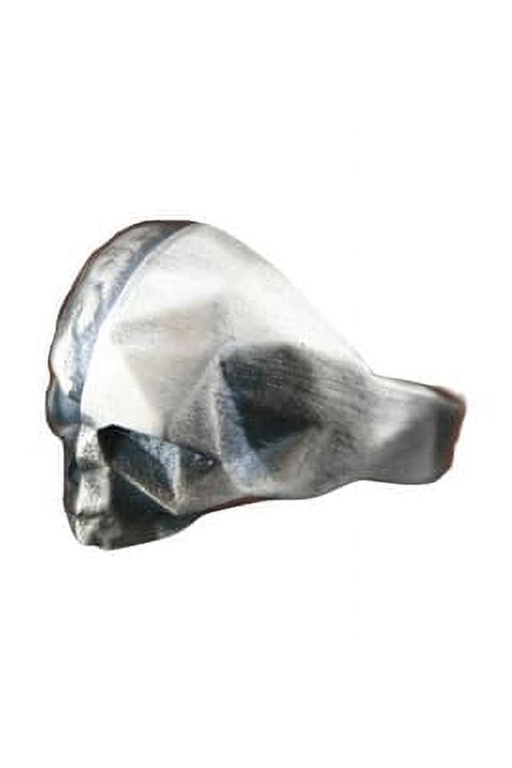 Dual-Faced Skeleton Rider: 925 Sterling Silver Biker Ring | 13