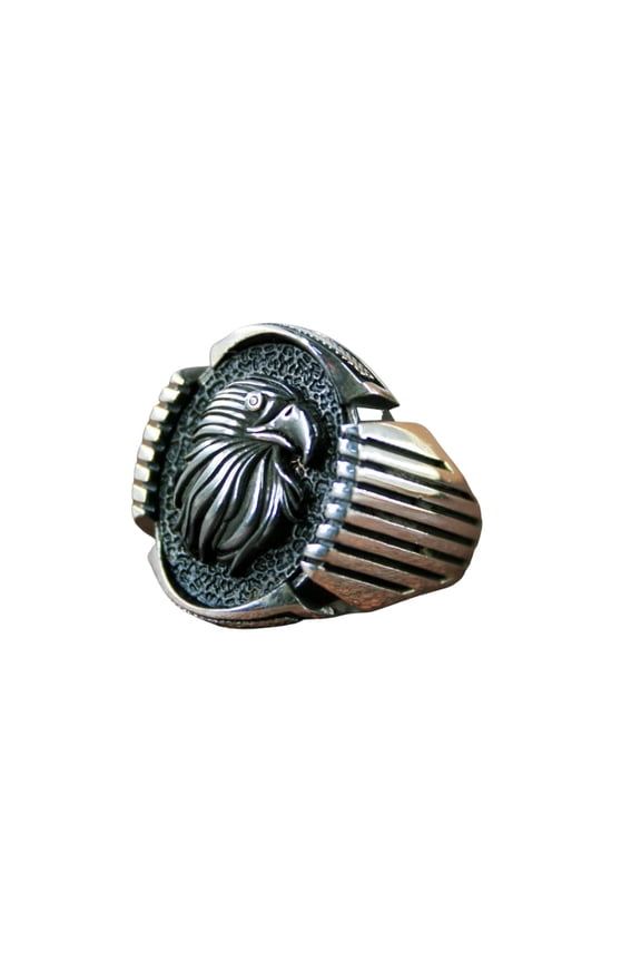 Eagle Silver Ring- Silver Jewelry-Gift for Him and Her-925k Turkish Handmade Sterling Silver | 12.5