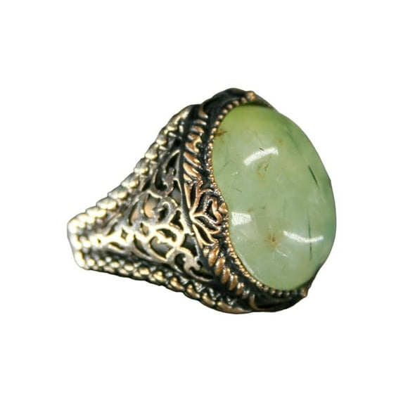 Roarsilver Jade Stone Ring for Men and Women-Gemstone Ring-Best Friend Gift-Unique Stone Ring | 11.5