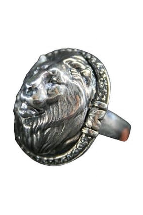 Lion Majesty: 925 Sterling Silver Lion-Themed Ring | 7