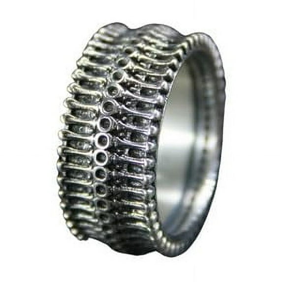Roarsilver Spine Pattern 925 Sterling Silver Gothic Ring | 8