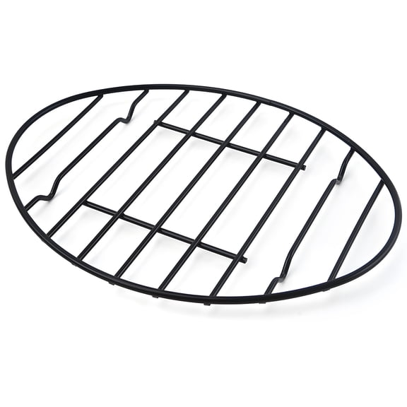 Roast Rack for Roasting Pan, 9 x 6 in Metal Cooling Rack for Cooking and Baking, Long-lasting Iron, Ideal for Pans, Black Coated