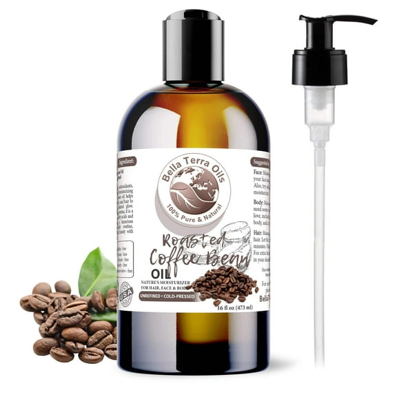 Roasted Coffee Bean Oil 100% Pure Skin Hair Face Anti-Aging Moisturizer