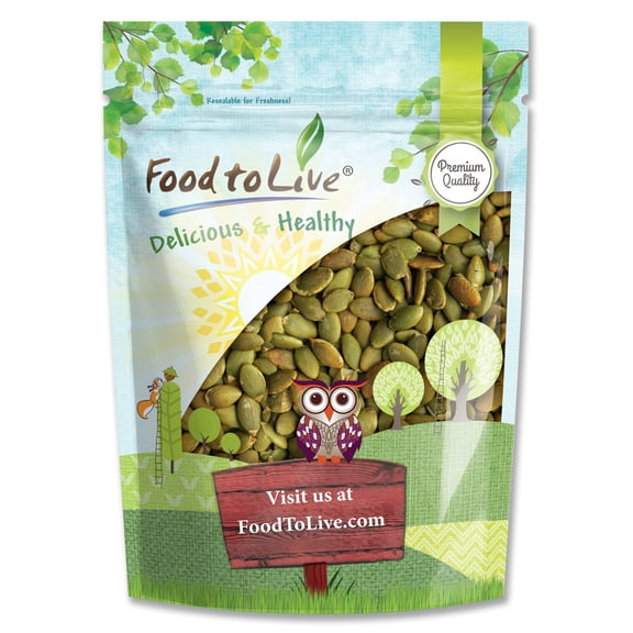 Roasted Pumpkin Seeds, 1 Pound  Kosher, Vegan  by Food to Live