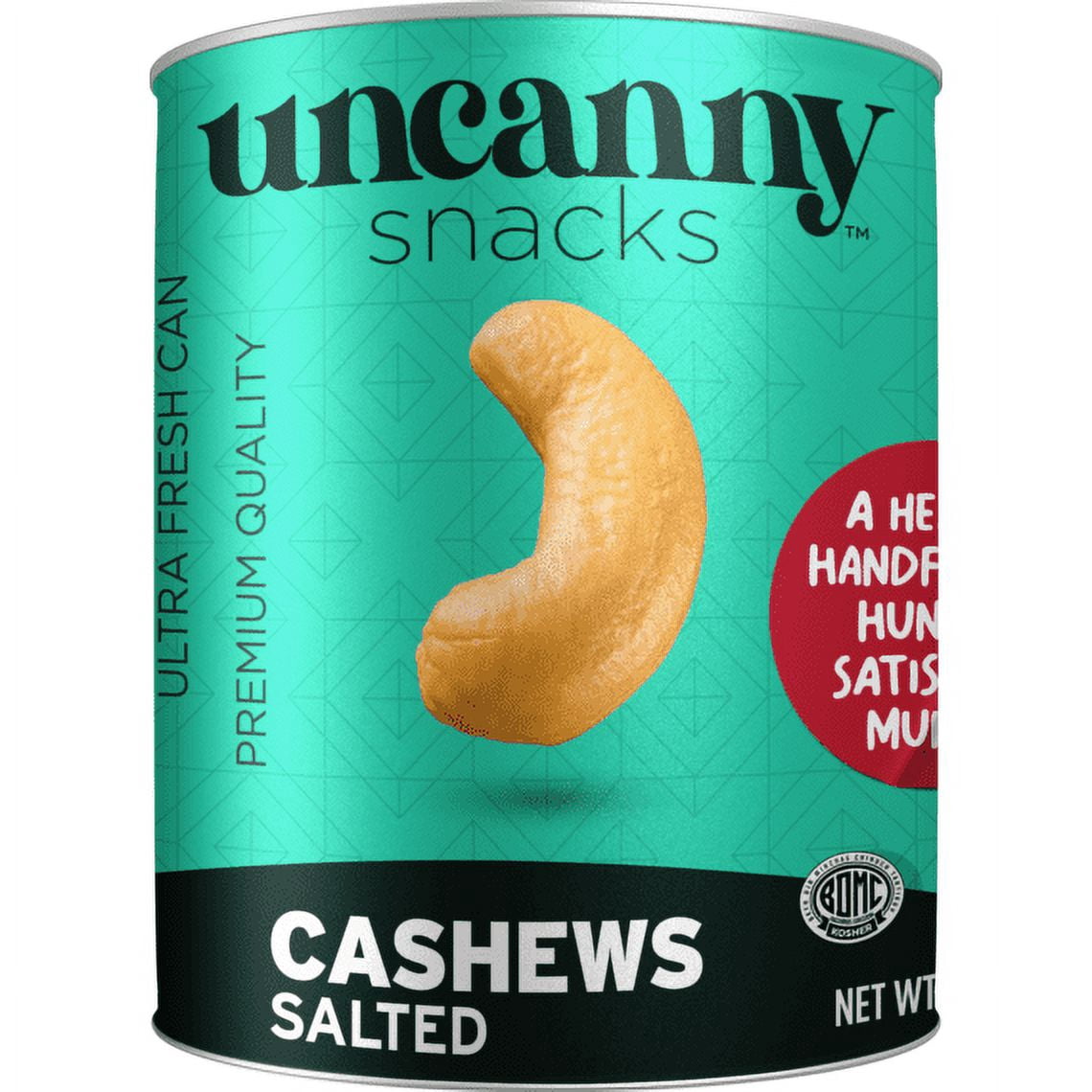 Roasted & Salted Cashews | Can | 1.3 oz | Uncanny - Walmart.com