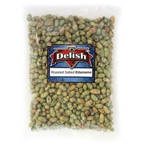 Roasted & Salted Edamame by Its Delish, 2 Lbs Bulk Bag Crunchy Roasted Edamame Beans Snacks Soy Nuts Healthy Snack Light Salt Vegan, Kosher