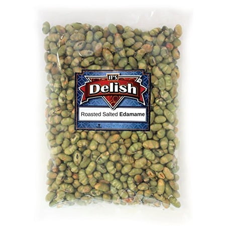 Roasted & Salted Edamame by Its Delish, 2 Lbs Bulk Bag Crunchy Roasted Edamame Beans Snacks Soy Nuts Healthy Snack Light Salt Vegan, Kosher