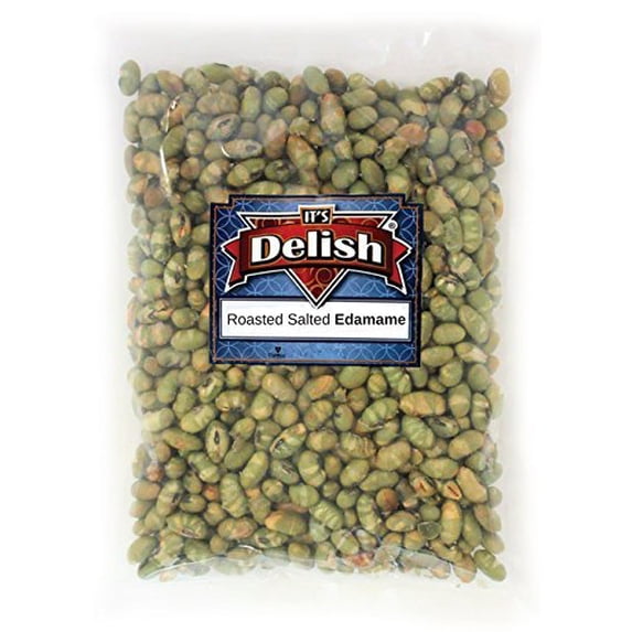 Roasted & Salted Edamame by Its Delish, 5 Lbs Bulk Bag Crunchy Roasted Edamame Beans Snacks Soy Nuts Healthy Snack Light Salt Vegan, Kosher