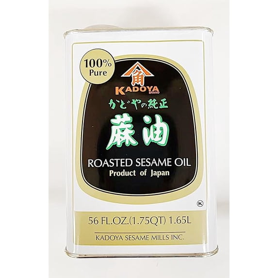 Roasted Sesame Oil,Kadoya 100% Pure Roasted Sesame Oil, 56 Fl Oz (1.75 Qt)