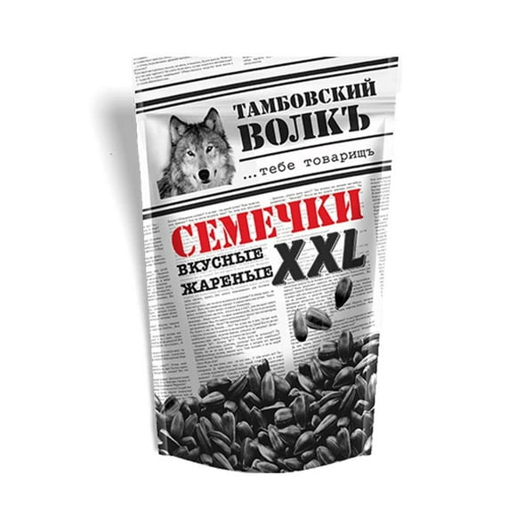 Roasted Sunflower SeedsTRDNin Shell "Tambovskiy Volk" XXL Size 400g/14.1oz Tambov Wolf