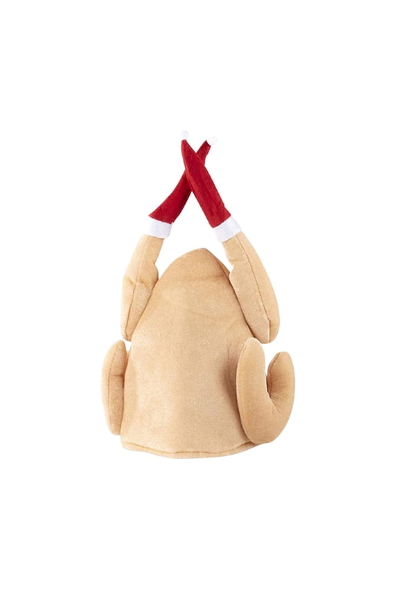 Roasted Turkey Hat Funny Plush Turkey Hat for Carnival Holiday Thanksgiving
