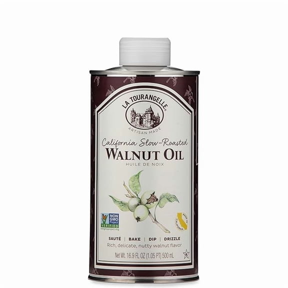 Roasted Walnut Oil, Plant-Based Source of Omega-3 Fatty Acid, Cooking, Baking, & Beauty, 16.9 Fl Oz