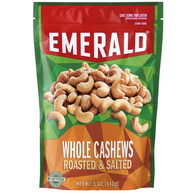 Emerald Nuts Whole Cashews Roasted & Salted - Walmart.com
