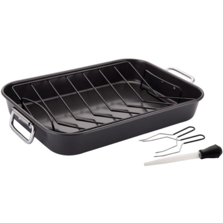 Walchoice Roasting Pan with Rack Set, Stainless Steel Large Turkey