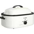 thumbnail image 1 of Roaster Oven 20 Quart, Electric Roaster Oven, Turkey Roaster Oven Electric with Self-Basting Lid, Removable Pan and Rack, Full-Range Temperature, Powerful 1450W Stainless Steel Roaster Oven, White, 1 of 7