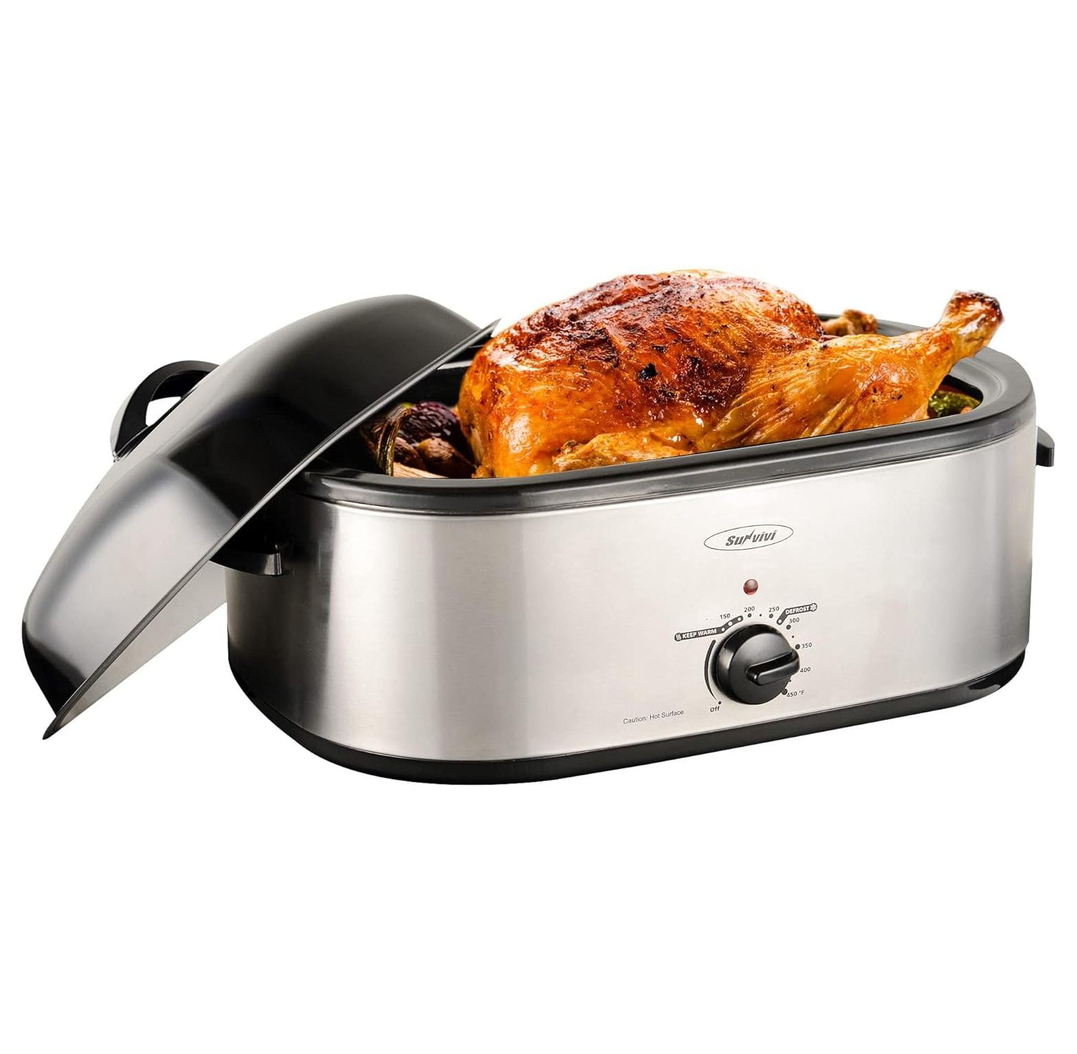 Roaster Oven 22 Quart Electric, Turkey Roaster with Self-Basting Lid ...